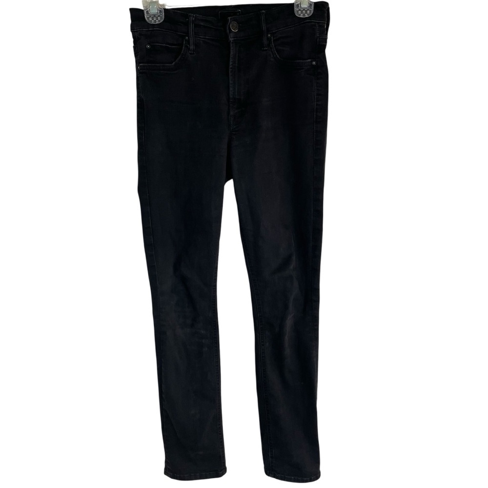 MOTHER Women's Mid Rise Dazzle black ankle denim retro grunge size 26 not guilty
